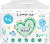Photos - Nappies Attitude Eco Diapers 1-2 / 36 pcs 
