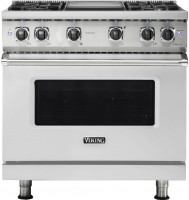 Photos - Cooker VIKING VGR5364GSS stainless steel