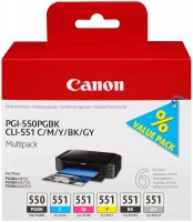Ink & Toner Cartridge Canon PGI-550/CLI-551 MULTI 6496B005 