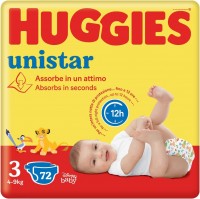 Photos - Nappies Huggies Unistar 3 / 72 pcs 