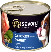 Photos - Dog Food Savory Puppy All Breeds Chicken Rich in Rabbit Pate 