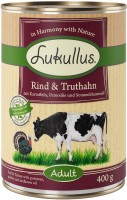 Photos - Dog Food Lukullus Adult Wet Food Beef/Turkey 12