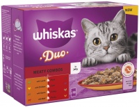 Cat Food Whiskas Duo Meaty Combos in Jelly  12 pcs
