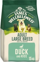 Dog Food James Wellbeloved Adult Large Breed Duck/Rice 15 kg 