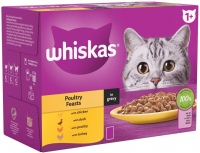 Cat Food Whiskas 1+ Poultry Feasts in Gravy  48 pcs