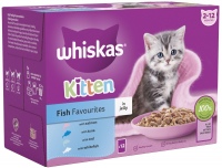 Photos - Cat Food Whiskas Kitten Fish Favourites in Jelly  12 pcs