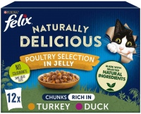 Photos - Cat Food Felix Naturally Delicious Poultry Selection in Jelly  12 pcs