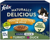 Cat Food Felix Naturally Delicious Poultry Selection in Jelly  12 pcs