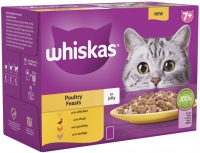 Cat Food Whiskas 7+ Poultry Feasts in Jelly  12 pcs