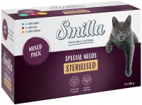 Cat Food Smilla Adult Sterilised Pouch  12 pcs