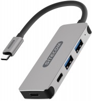 Photos - Card Reader / USB Hub Sitecom USB-C Hub 4 Port CN-384 