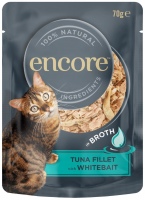 Cat Food Encore Tuna Fillet with Whitebait in Broth Pouch  16 pcs