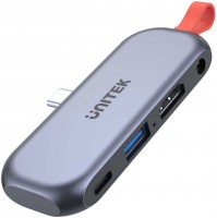 Card Reader / USB Hub Unitek uHUB Q4 Lite 4-in-1 USB-C Hub for iPad Pro and Air with HDMI and 100W Power Delivery 