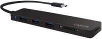Photos - Card Reader / USB Hub LogiLink Ultra-Slim USB-C Hub + Card Reader 