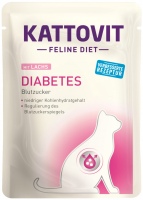 Photos - Cat Food Kattovit Diabetes Pouch with Salmon  6 pcs