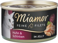 Photos - Cat Food Miamor Fine Fillets in Jelly Chicken/Ham  24 pcs