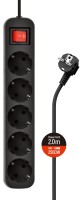 Photos - Surge Protector / Extension Lead ColorWay CW-PSEA52BK 