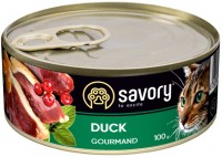 Photos - Cat Food Savory Adult Cat Gourmand Duck Pate  100 g