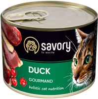 Photos - Cat Food Savory Adult Cat Gourmand Duck Pate  200 g