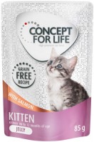 Photos - Cat Food Concept for Life Kitten Jelly Pouch Salmon  24 pcs