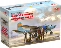 Model Building Kit ICM A-26C-15 Invader with Pilots and Ground Personnel (1:48) 