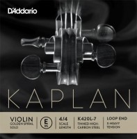 Strings DAddario Kaplan Golden Spiral Solo Violin E String Loop Ex. Heavy 