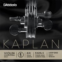 Strings DAddario Kaplan Golden Spiral Solo Violin E String Loop End Heavy 