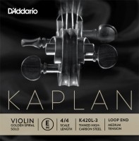 Photos - Strings DAddario Kaplan Golden Spiral Solo Violin E String Loop End Medium 