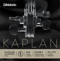 Strings DAddario Kaplan Golden Spiral Solo Violin E String Ball Ex. Heavy 
