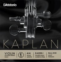 Strings DAddario Kaplan Golden Spiral Solo Violin E String Ball End Light 