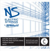 Strings DAddario NS Electric Bass Guitar/Cello High C String 4/4 Medium 