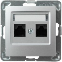 Photos - Socket Ospel Impresja GPK-2Y/K/m/18 silver