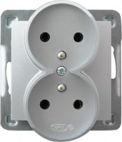 Photos - Socket Ospel Impresja GP-2YRZ/m/18 silver