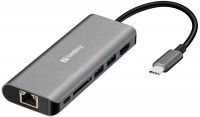 Card Reader / USB Hub Sandberg USB-C Dock HDMI+LAN+SD+USB100W 