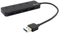 Card Reader / USB Hub i-Tec USB 3.0 Metal HUB 4 Port with individual On/Off Switches 