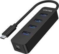 Card Reader / USB Hub Unitek uHUB Q4 4 Ports Powered USB-C Hub with USB-C Power Port 