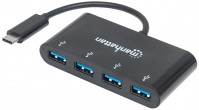 Card Reader / USB Hub MANHATTAN 4-Port USB 3.0 Type-C Hub 