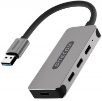 Photos - Card Reader / USB Hub Sitecom USB-C Hub 4 Port CN-388 