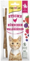 Photos - Cat Food GimCat Sticks Chicken/Forest Berries 15 g 