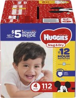 Photos - Nappies Huggies Snug and Dry 4 / 112 pcs 