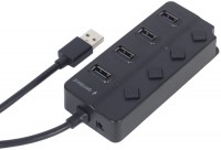 Photos - Card Reader / USB Hub Gembird UHB-U2P4P-01 