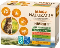 Cat Food IAMS Naturally Adult Land/Sea Collection 12 pcs 