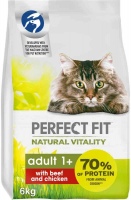 Cat Food Perfect Fit Adult Natural Vitality with Beef/Chicken  6 kg