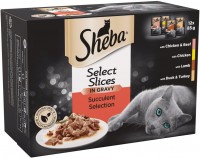 Cat Food Sheba Select Slices Succulent Selection in Gravy  12 pcs