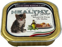 Photos - Cat Food HEALTHY Kitten Pate White Meat/Eggs 100 g 