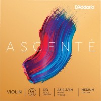 Strings DAddario Ascente Violin G String 3/4 Size Medium 