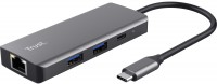 Photos - Card Reader / USB Hub Trust Dalyx 6-in-1 USB-C Multi-Port Adapter 