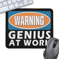 Photos - Mouse Pad Presentville Warning! Genius at work 