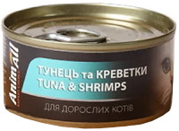 Photos - Cat Food AnimAll Cat Can Adult Tuna with Shrimps 85 g 