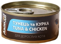 Photos - Cat Food AnimAll Cat Can Adult Tuna with Chicken 85 g 